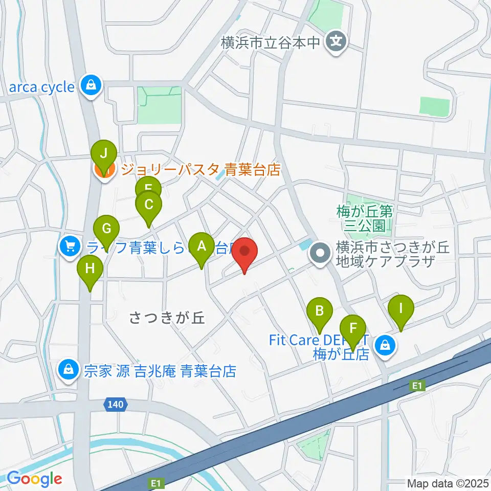 ピアノメンテナンス渡辺周辺の駐車場・コインパーキング一覧地図