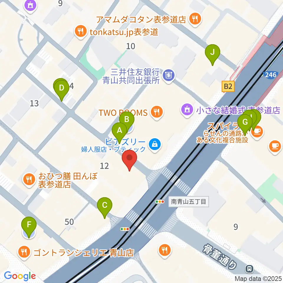 表参道クラシックスペース周辺の駐車場・コインパーキング一覧地図