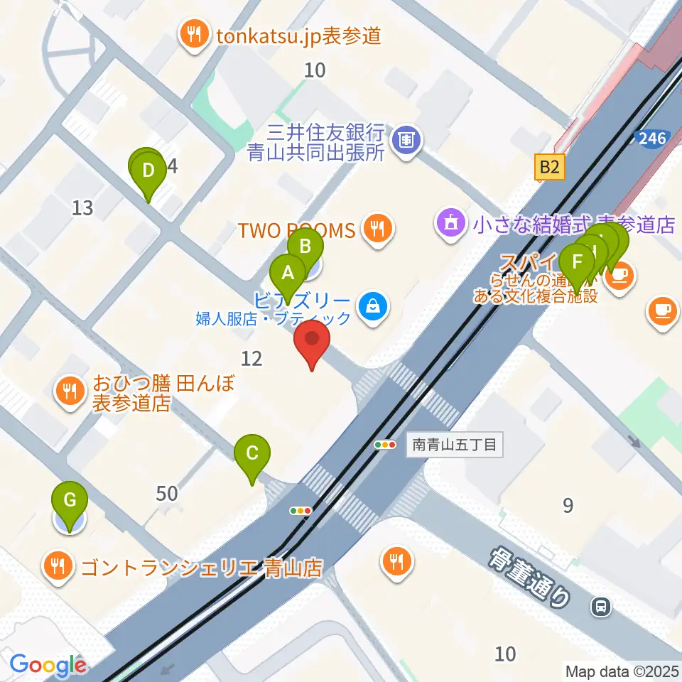 表参道クラシックスペース周辺の駐車場・コインパーキング一覧地図