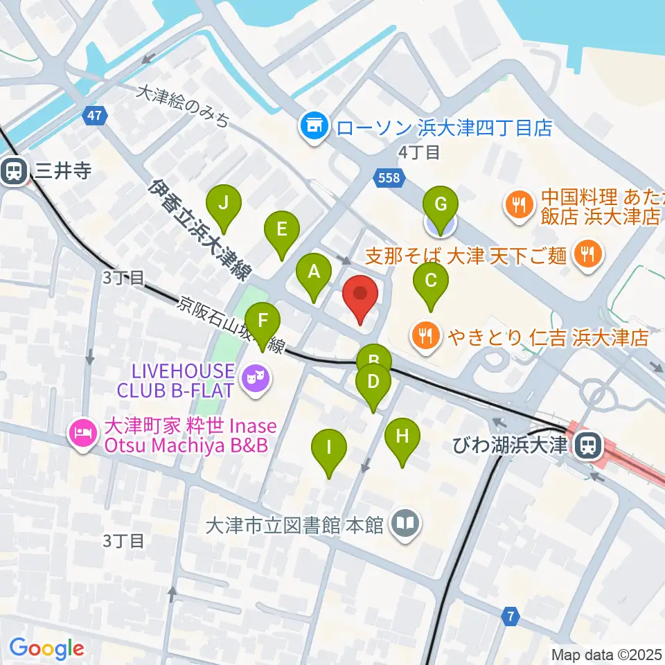 ウッドヴィレッジ中古楽器買取周辺の駐車場・コインパーキング一覧地図