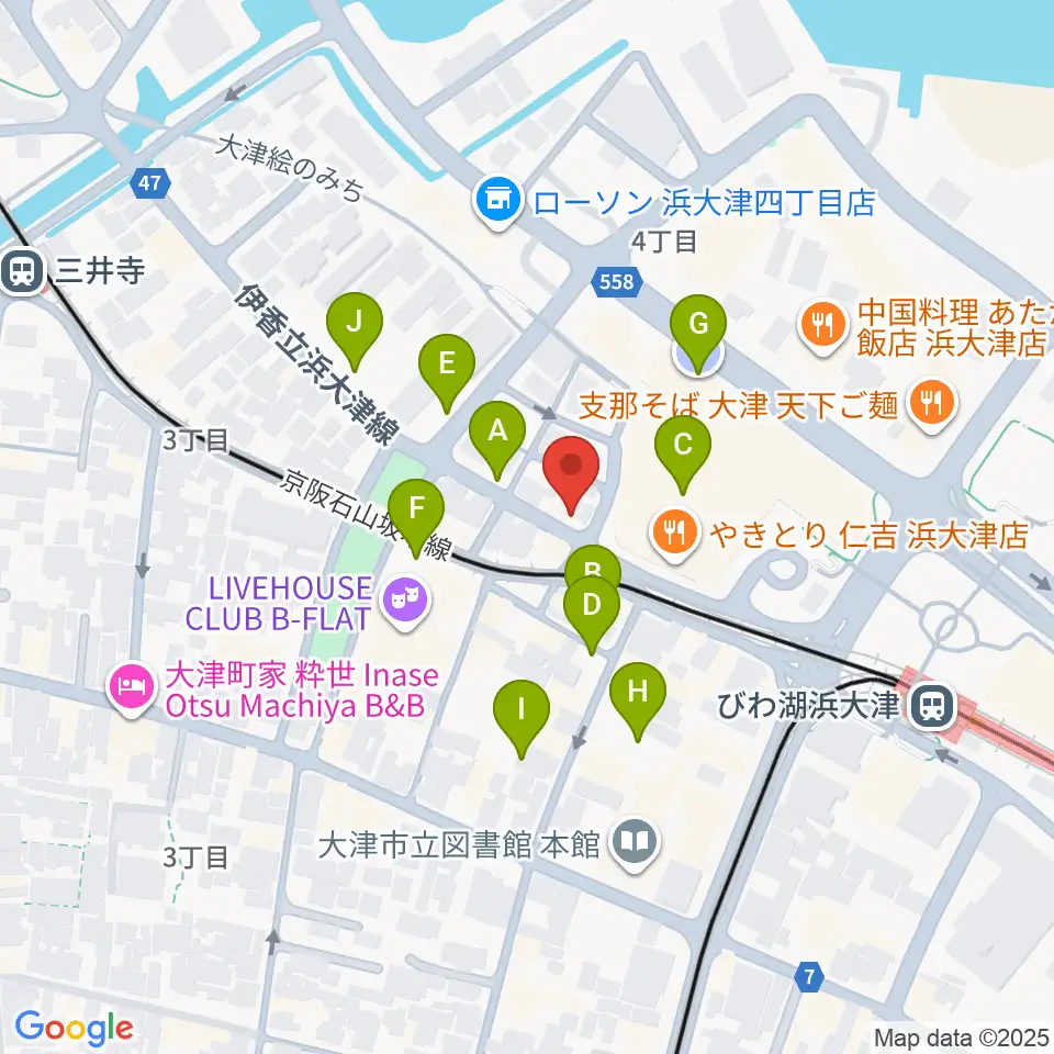 ウッドヴィレッジ中古楽器買取周辺の駐車場・コインパーキング一覧地図