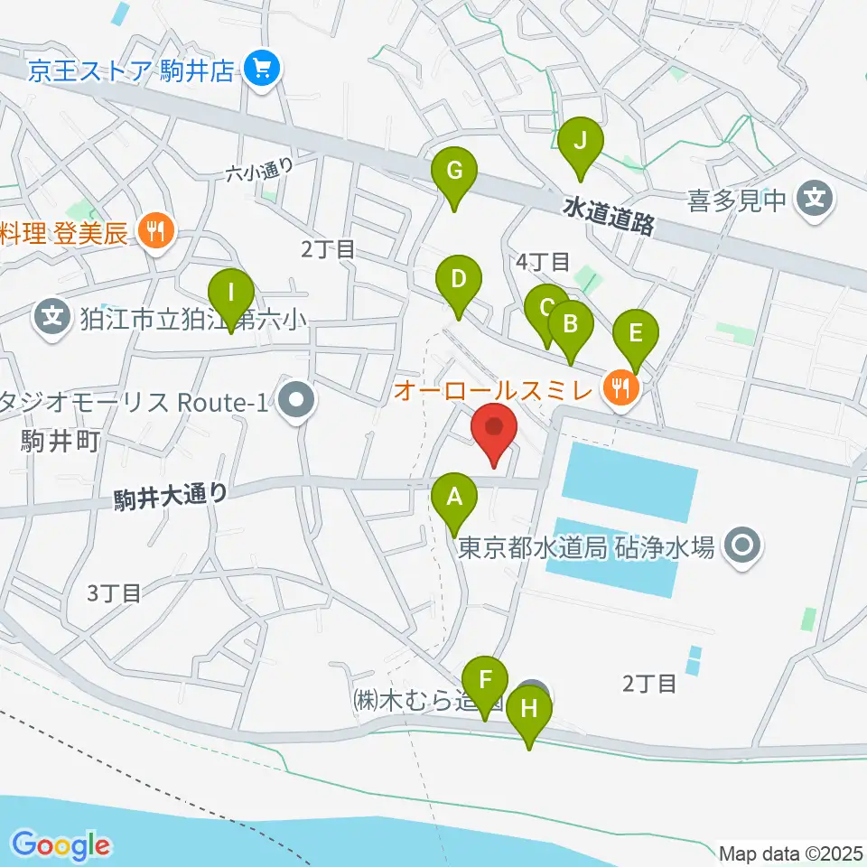 いけだ音楽教室周辺の駐車場・コインパーキング一覧地図
