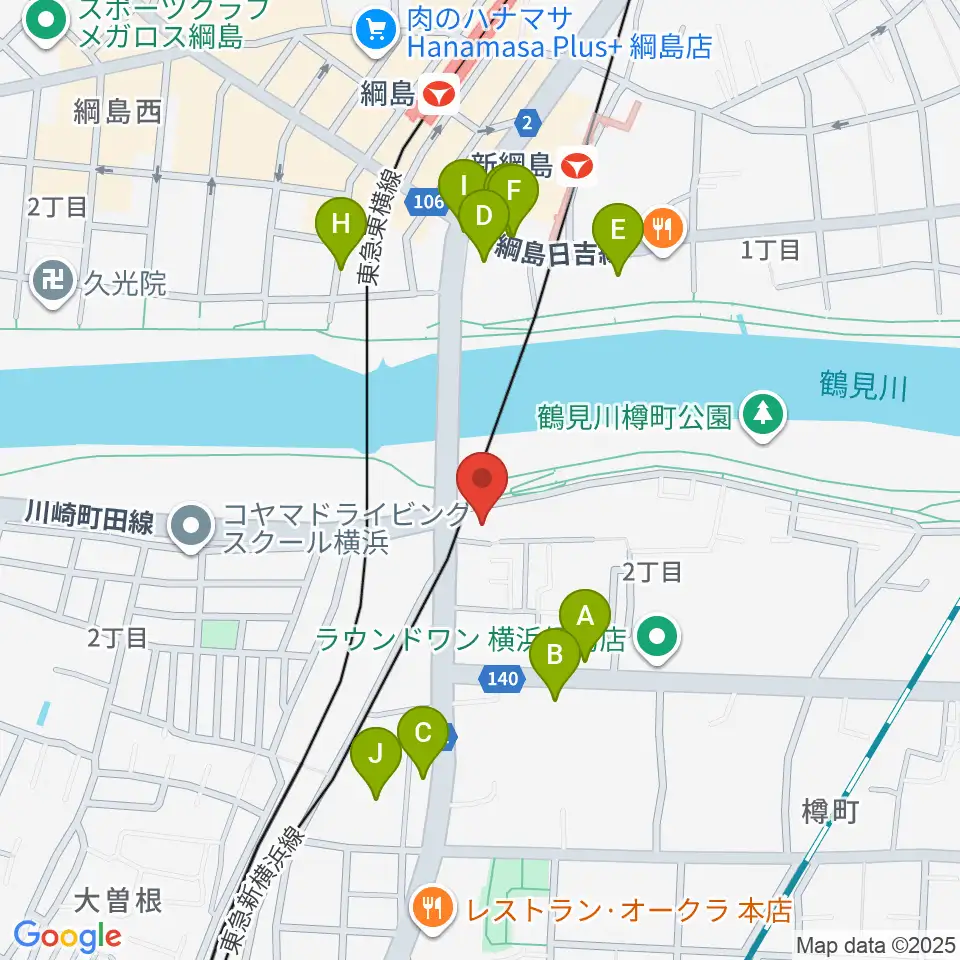 綱島フライドポテト周辺の駐車場・コインパーキング一覧地図
