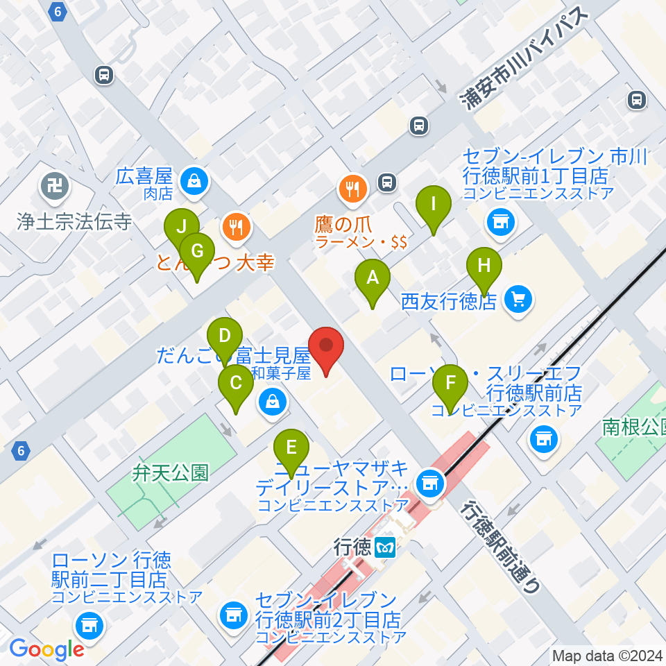 伊藤楽器 行徳センター周辺の駐車場・コインパーキング一覧地図