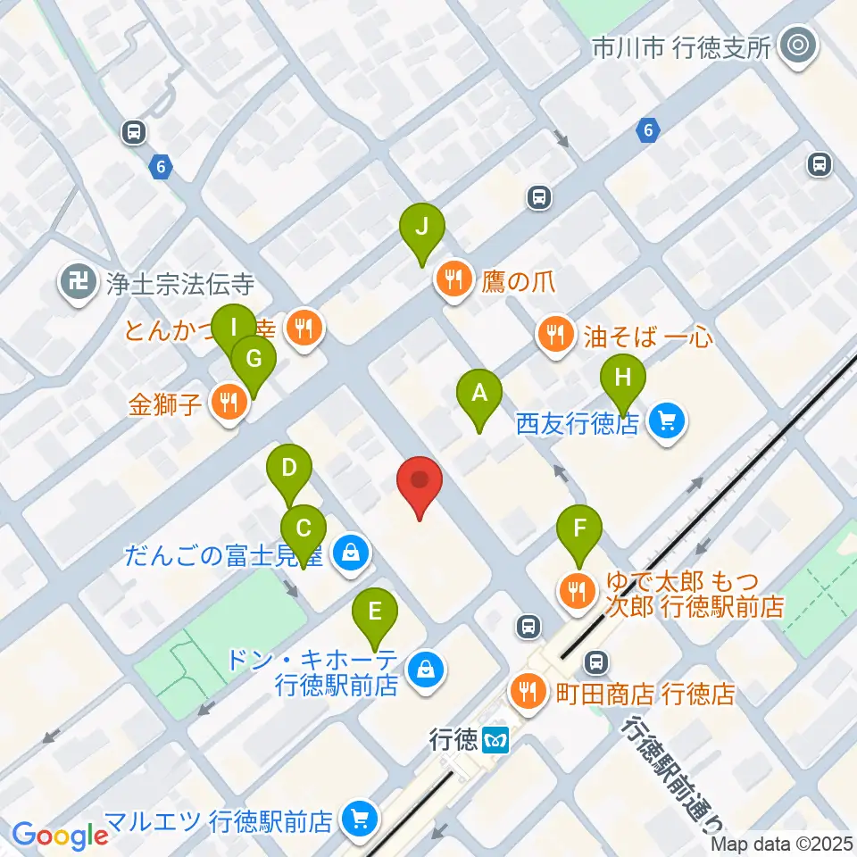 伊藤楽器 行徳センター周辺の駐車場・コインパーキング一覧地図