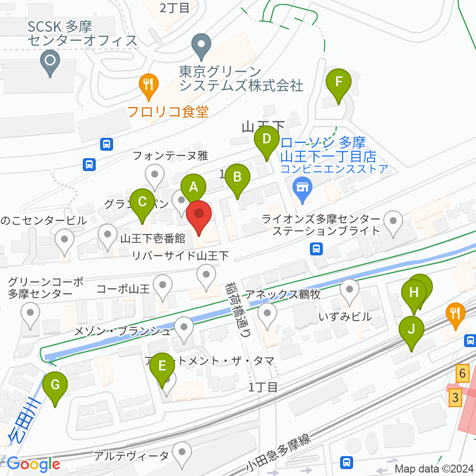 スタジオAnida周辺の駐車場・コインパーキング一覧地図