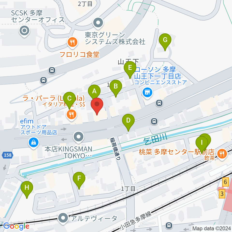 スタジオAnida周辺の駐車場・コインパーキング一覧地図