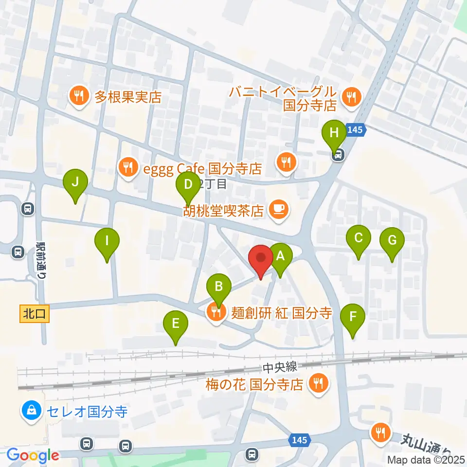 国分寺giee周辺の駐車場・コインパーキング一覧地図