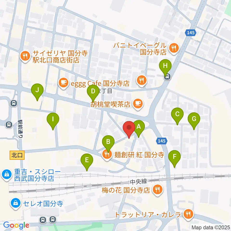 国分寺giee周辺の駐車場・コインパーキング一覧地図