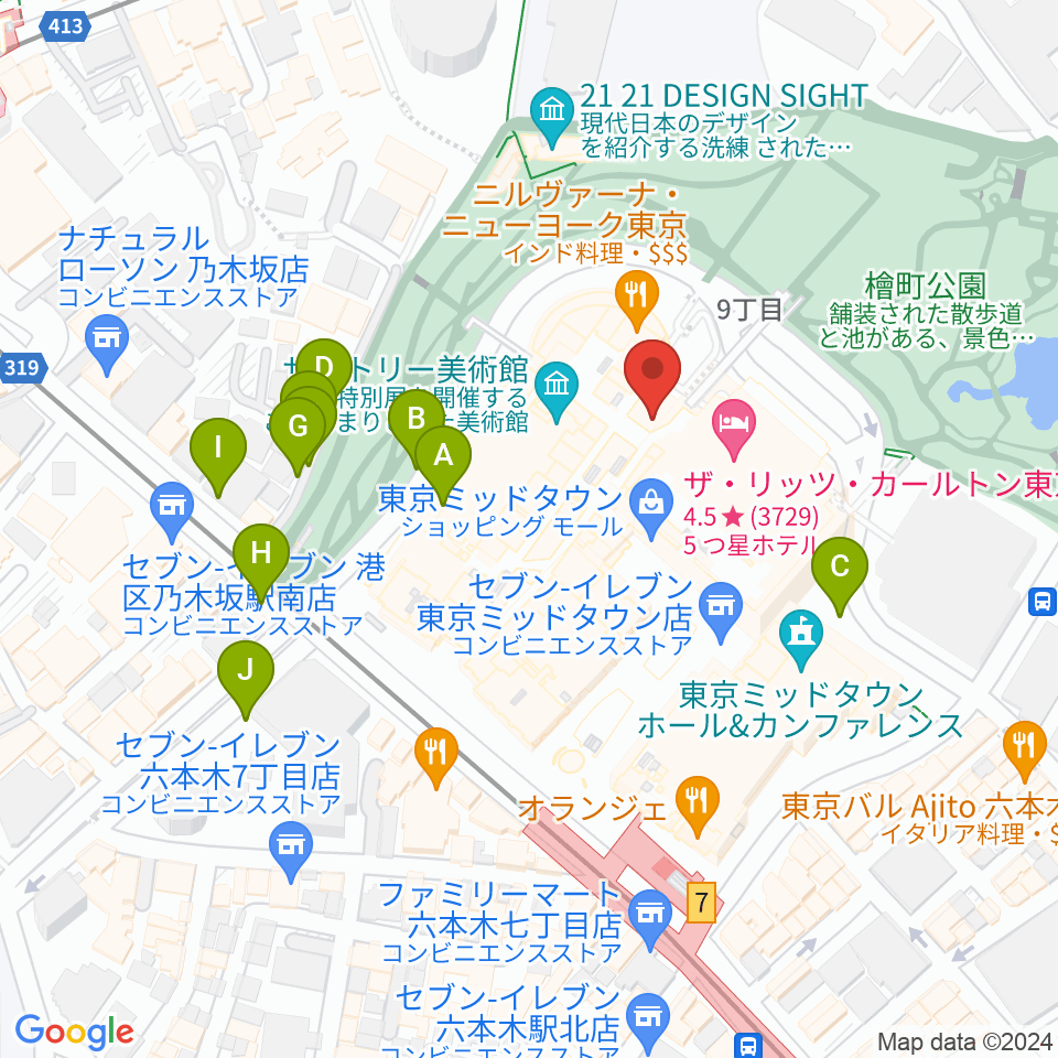 ビルボードライブ東京周辺の駐車場・コインパーキング一覧地図