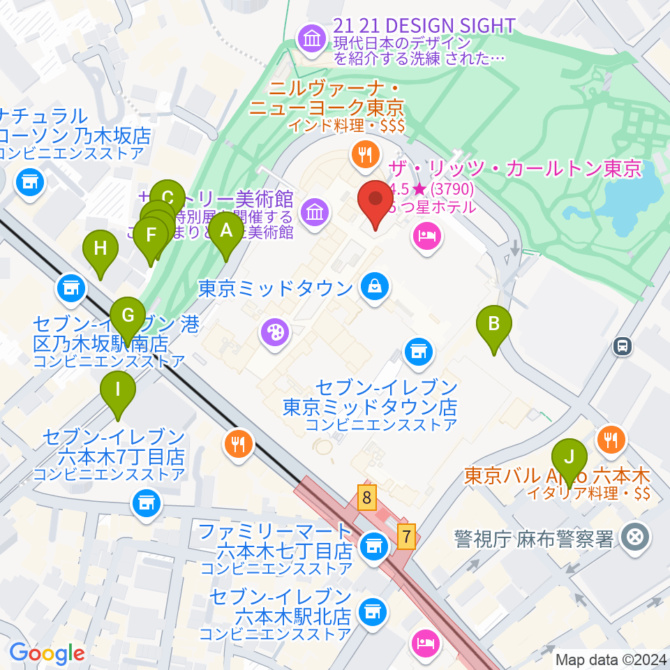 ビルボードライブ東京周辺の駐車場・コインパーキング一覧地図