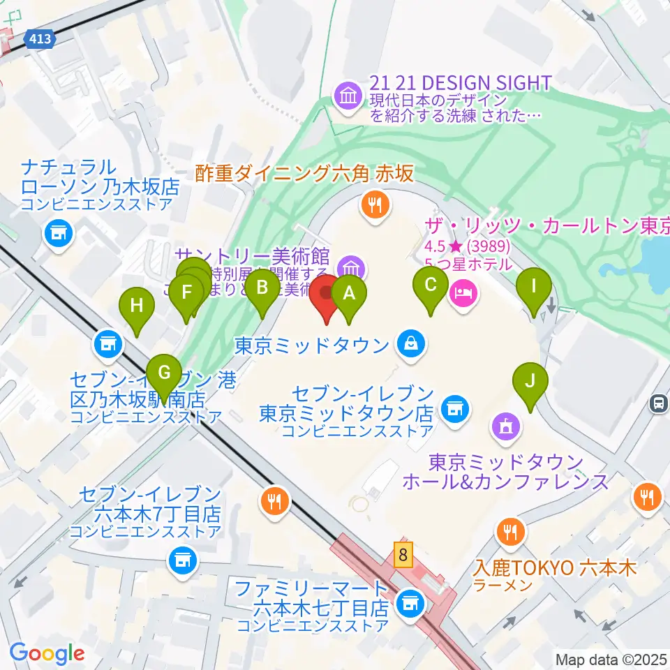 ビルボードライブ東京周辺の駐車場・コインパーキング一覧地図