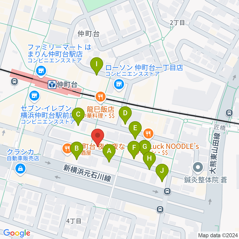 エルフラット仲町台アネックス周辺の駐車場・コインパーキング一覧地図