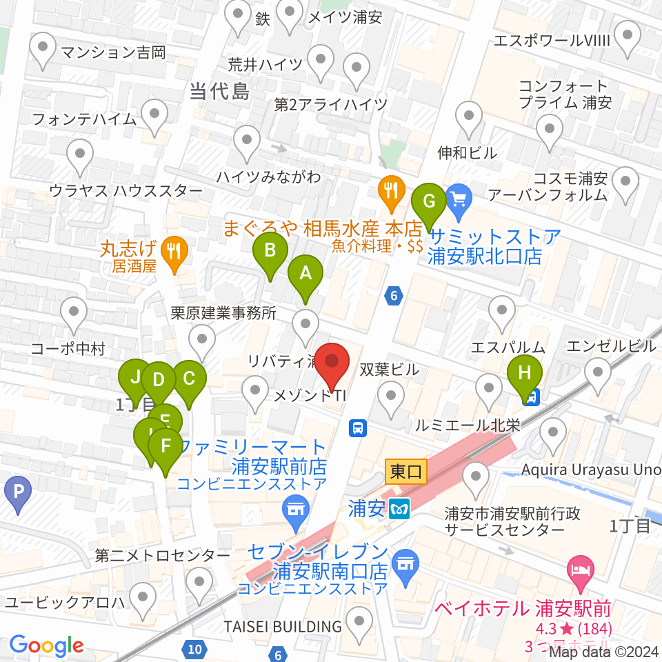 ジェイズスタジオ 浦安店周辺の駐車場・コインパーキング一覧地図