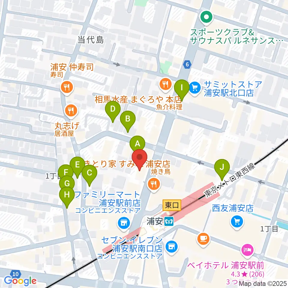 ジェイズスタジオ 浦安店周辺の駐車場・コインパーキング一覧地図