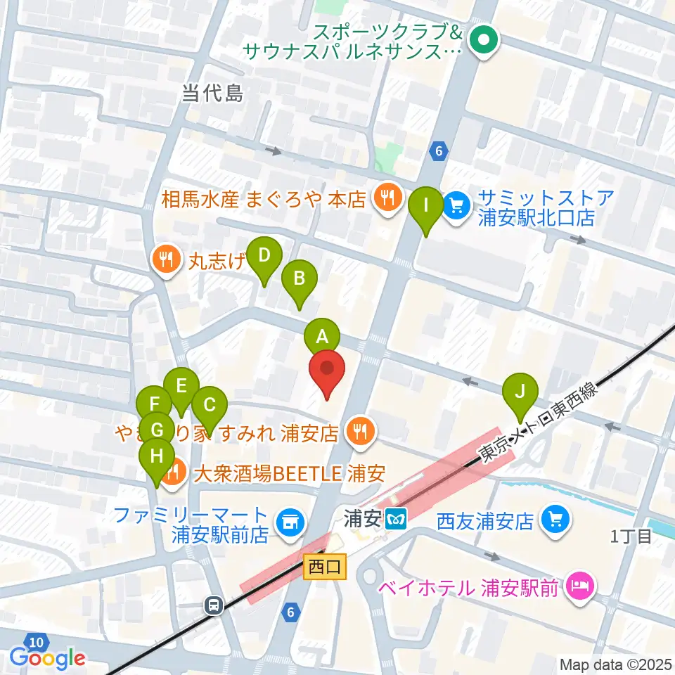 ジェイズスタジオ 浦安店周辺の駐車場・コインパーキング一覧地図
