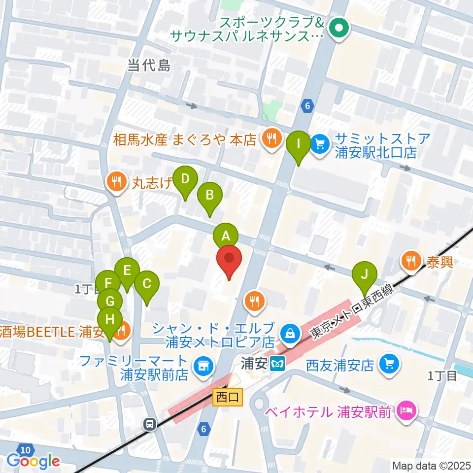 ジェイズスタジオ 浦安店周辺の駐車場・コインパーキング一覧地図