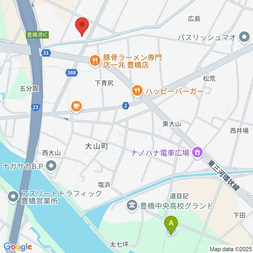 オリエント楽器 ミューズフォレスト豊橋南周辺の駐車場・コインパーキング一覧地図