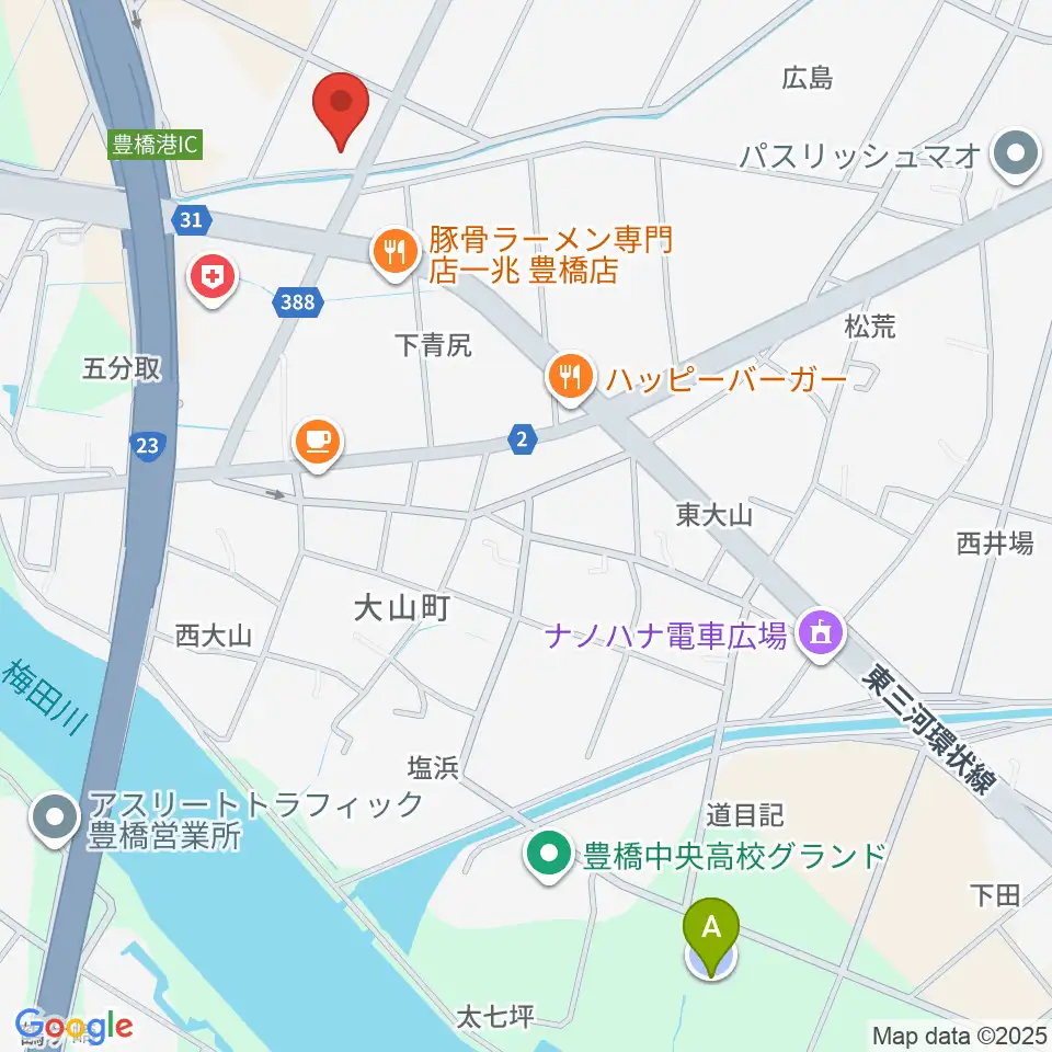 オリエント楽器 ミューズフォレスト豊橋南周辺の駐車場・コインパーキング一覧地図