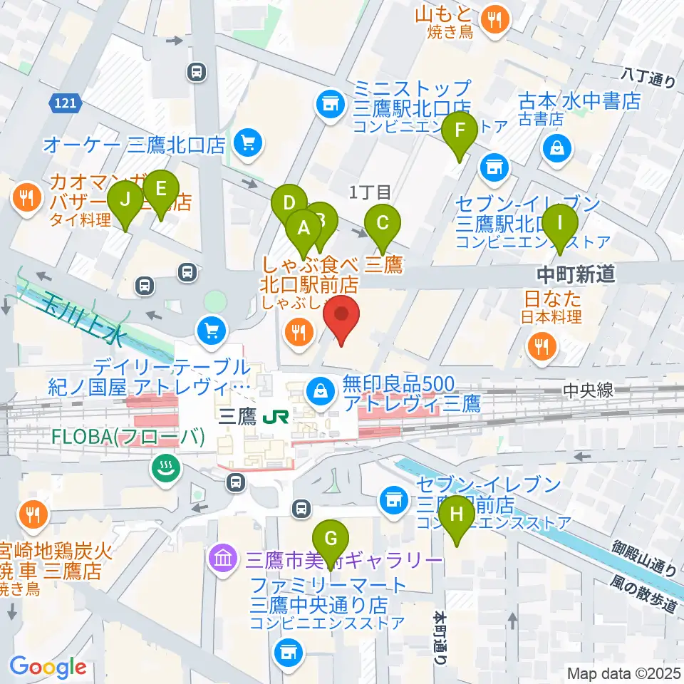 武蔵野芸能劇場周辺の駐車場・コインパーキング一覧地図