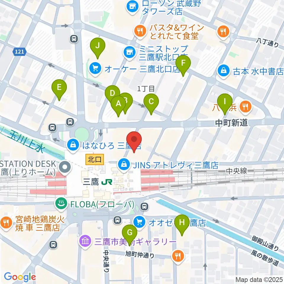 武蔵野芸能劇場周辺の駐車場・コインパーキング一覧地図