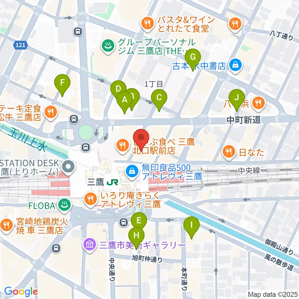 武蔵野芸能劇場周辺の駐車場・コインパーキング一覧地図