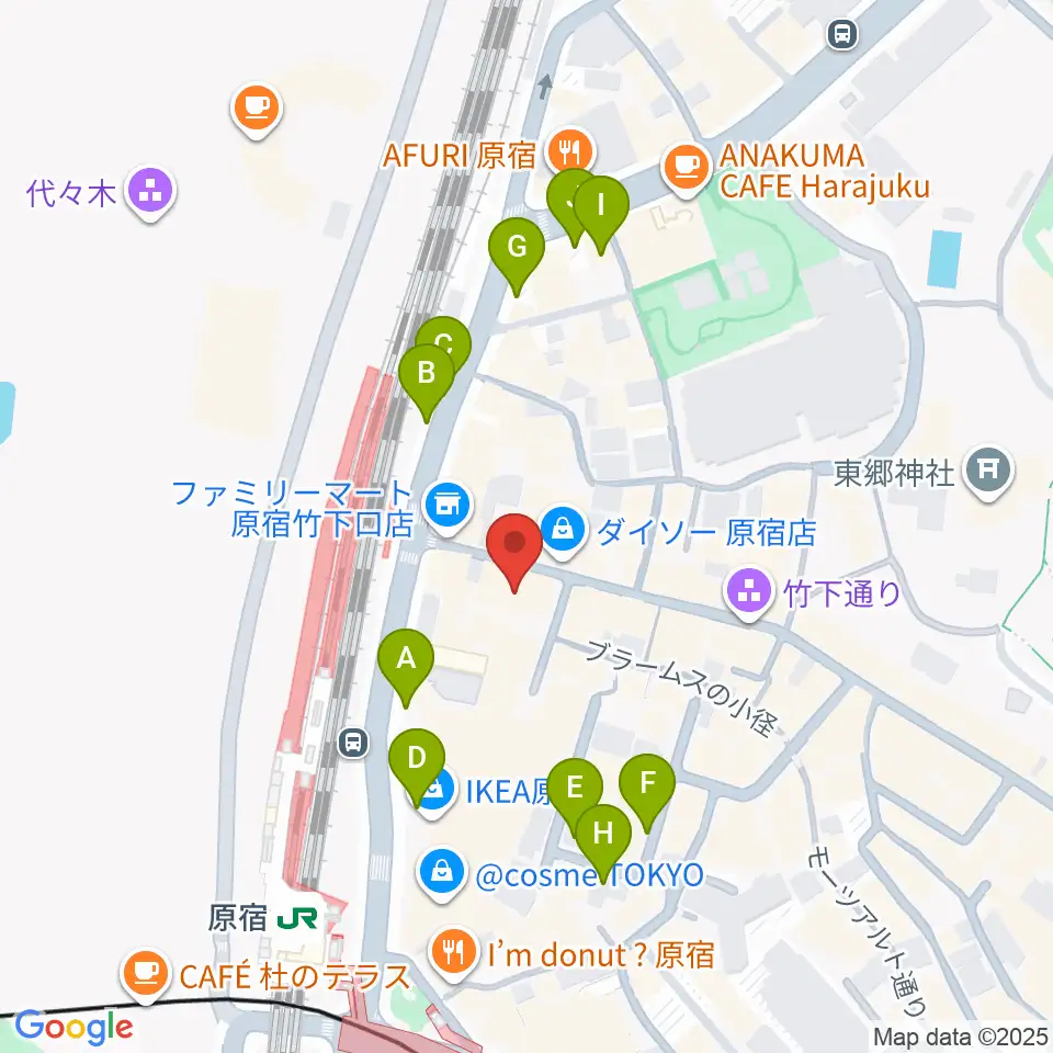 ボーカルスクール VOAT原宿校周辺の駐車場・コインパーキング一覧地図