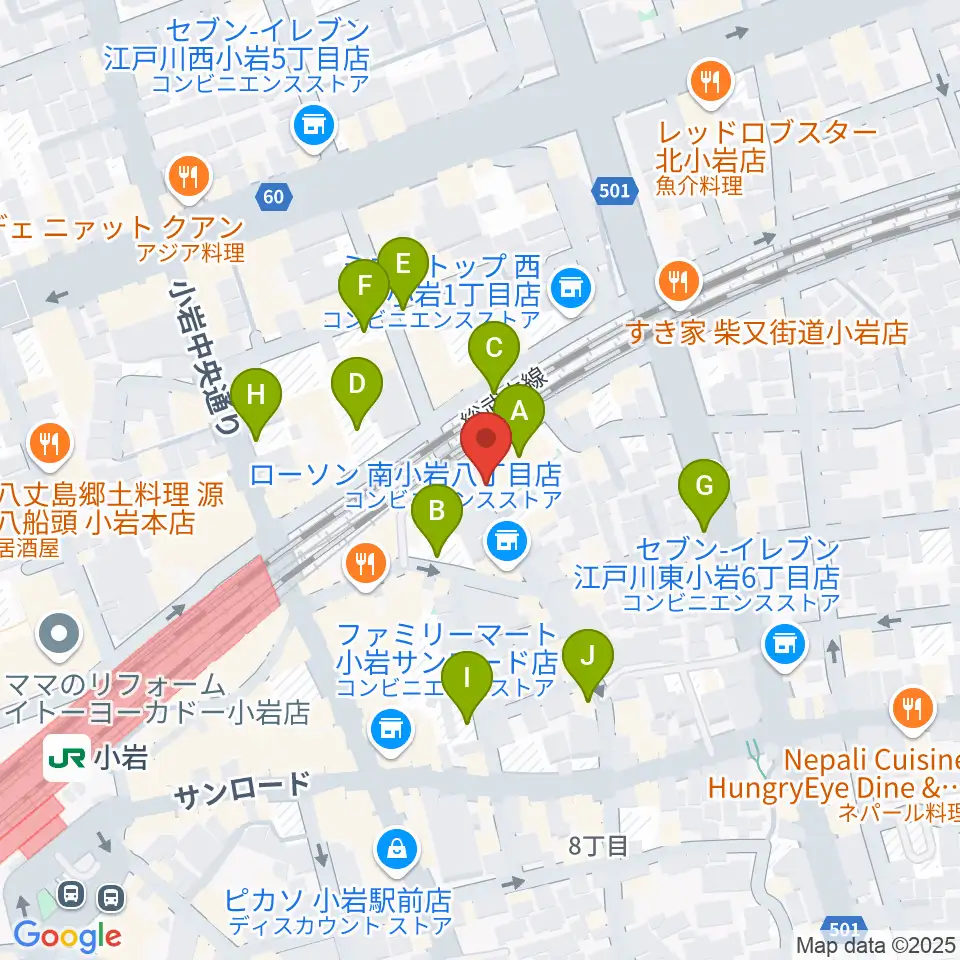 小岩BACK IN TIME周辺の駐車場・コインパーキング一覧地図