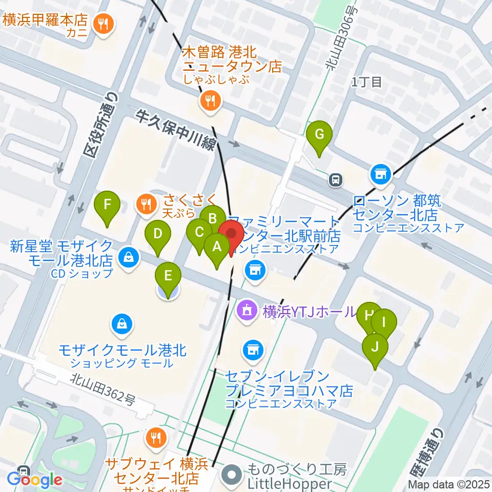 山響楽器店 センター北教室周辺の駐車場・コインパーキング一覧地図