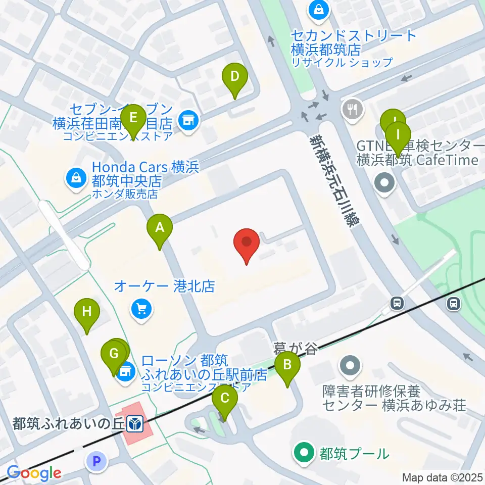 山響楽器店 ふれあいの丘センター周辺の駐車場・コインパーキング一覧地図