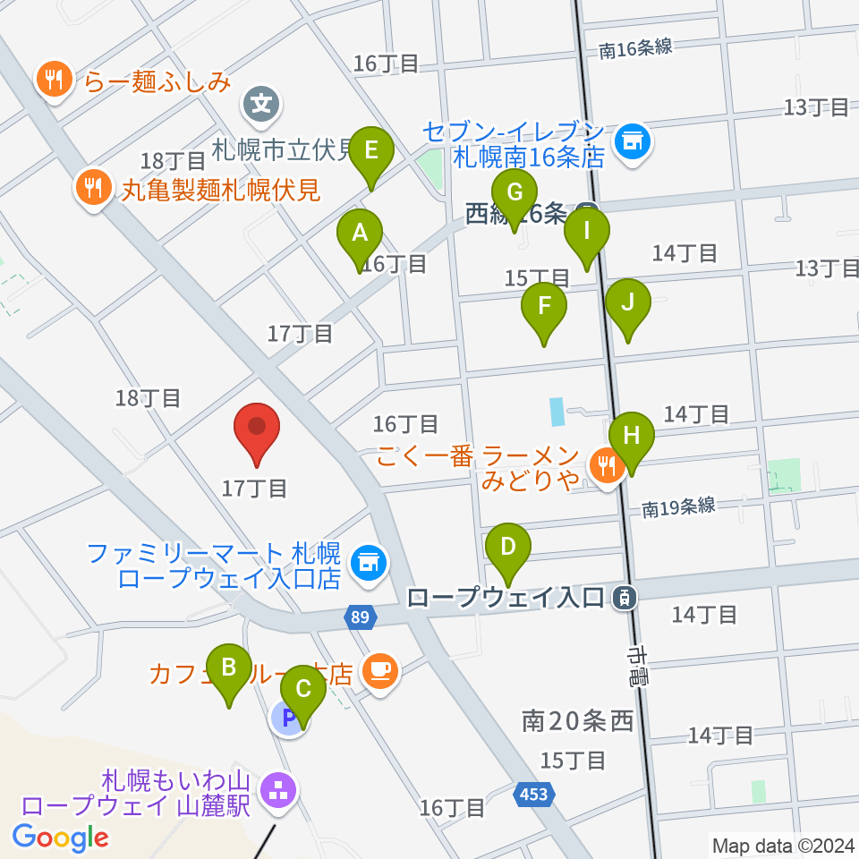 エルム楽器 伏見センター周辺の駐車場・コインパーキング一覧地図