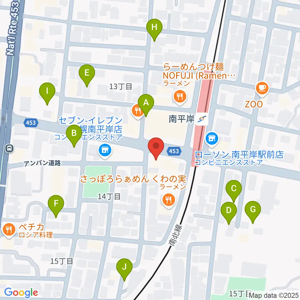 エルム楽器 南平岸センター周辺の駐車場・コインパーキング一覧地図