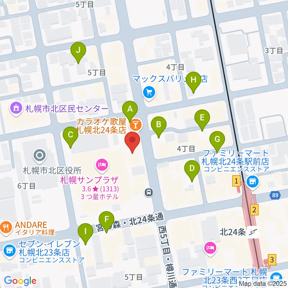 エルム楽器 北区センター周辺の駐車場・コインパーキング一覧地図
