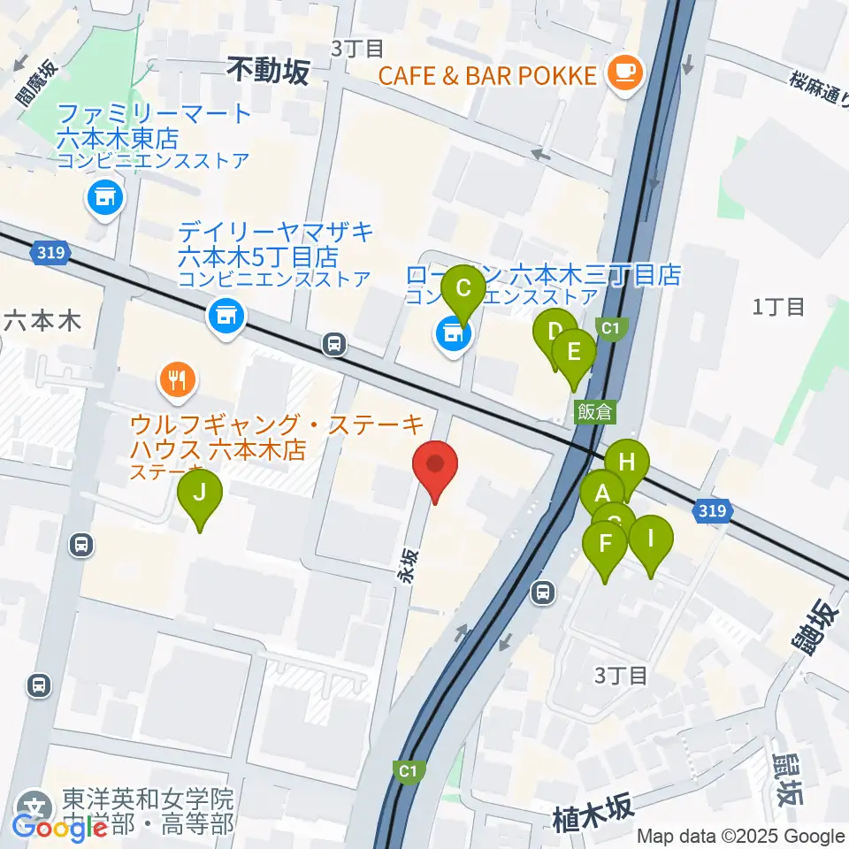 六本木CLUB EDGE周辺の駐車場・コインパーキング一覧地図