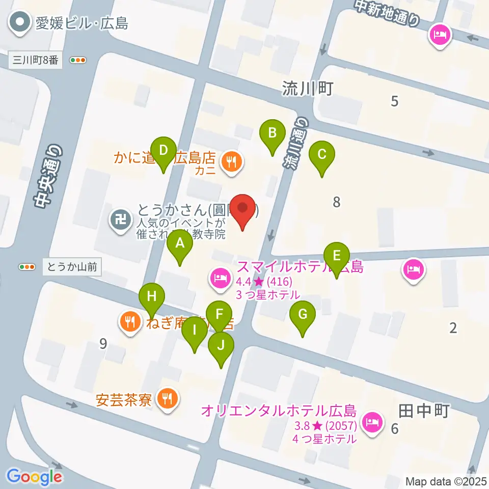 広島AGIT周辺の駐車場・コインパーキング一覧地図