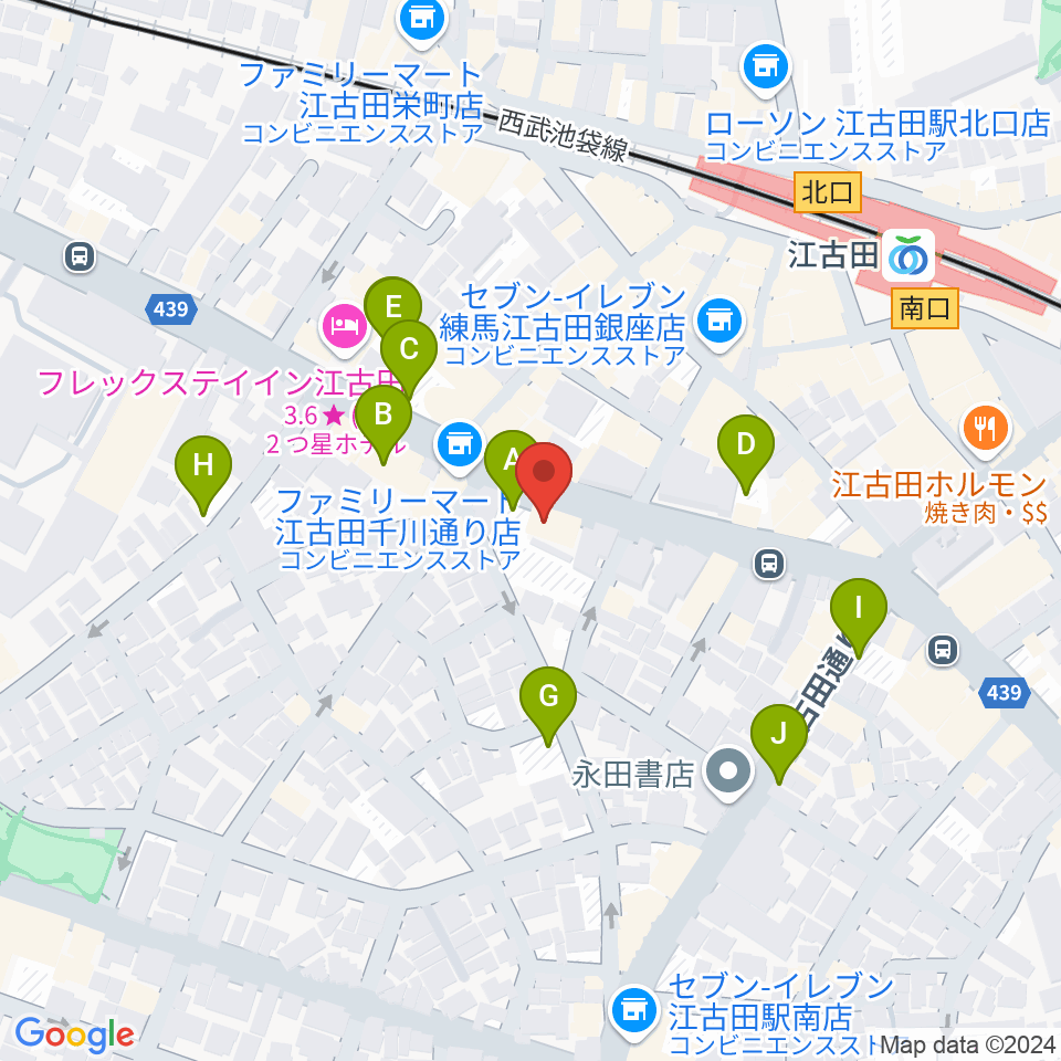 江古田マーキー周辺の駐車場・コインパーキング一覧地図