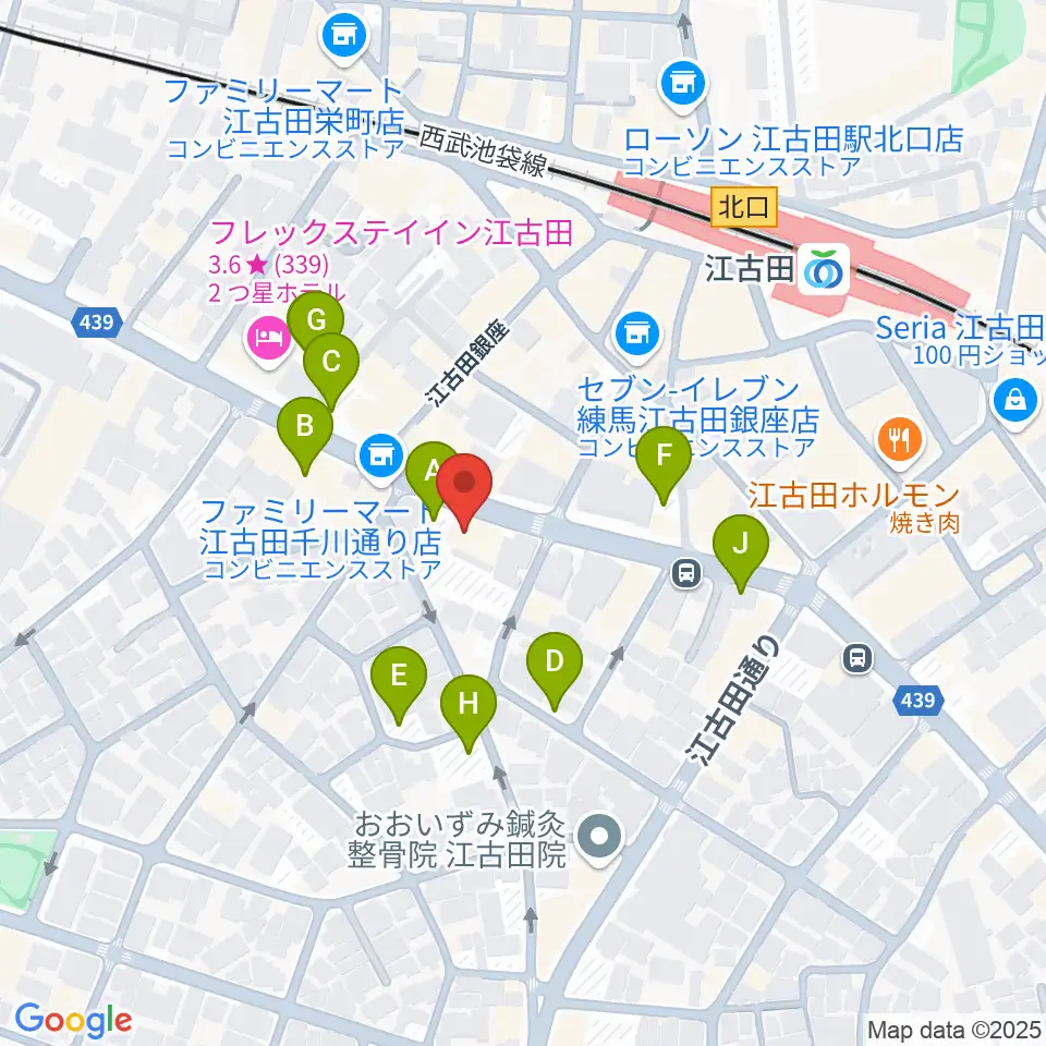江古田マーキー周辺の駐車場・コインパーキング一覧地図