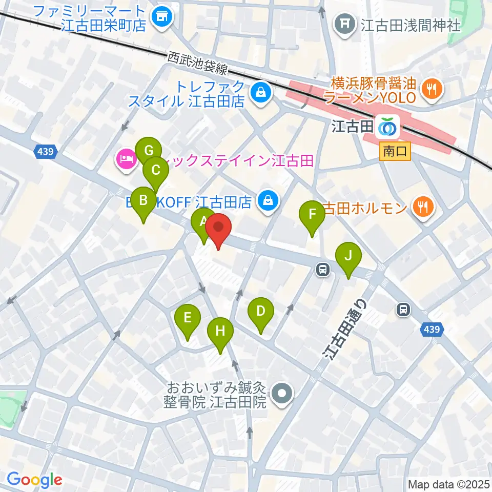 江古田マーキー周辺の駐車場・コインパーキング一覧地図