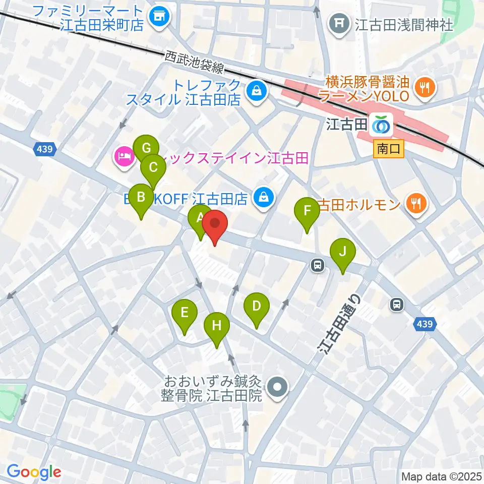 江古田マーキー周辺の駐車場・コインパーキング一覧地図