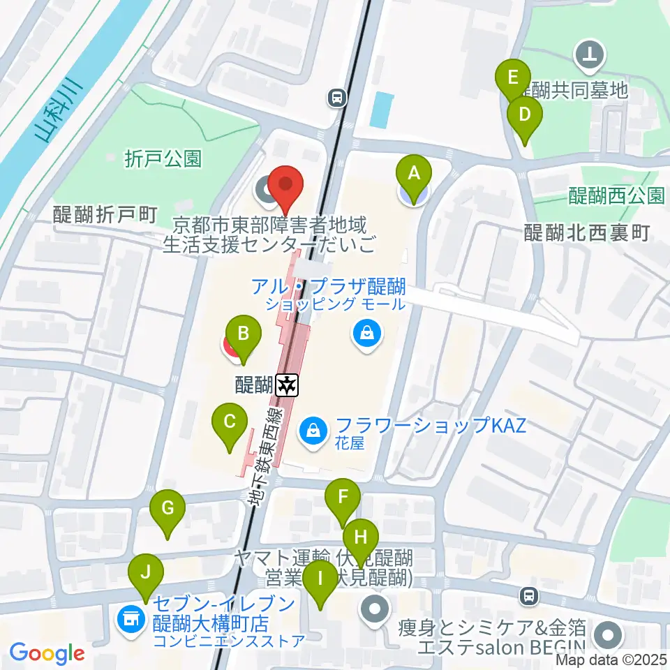 JEUGIA ダイゴセンター周辺の駐車場・コインパーキング一覧地図