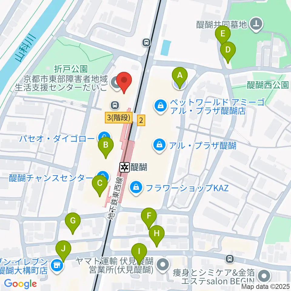 JEUGIA ダイゴセンター周辺の駐車場・コインパーキング一覧地図
