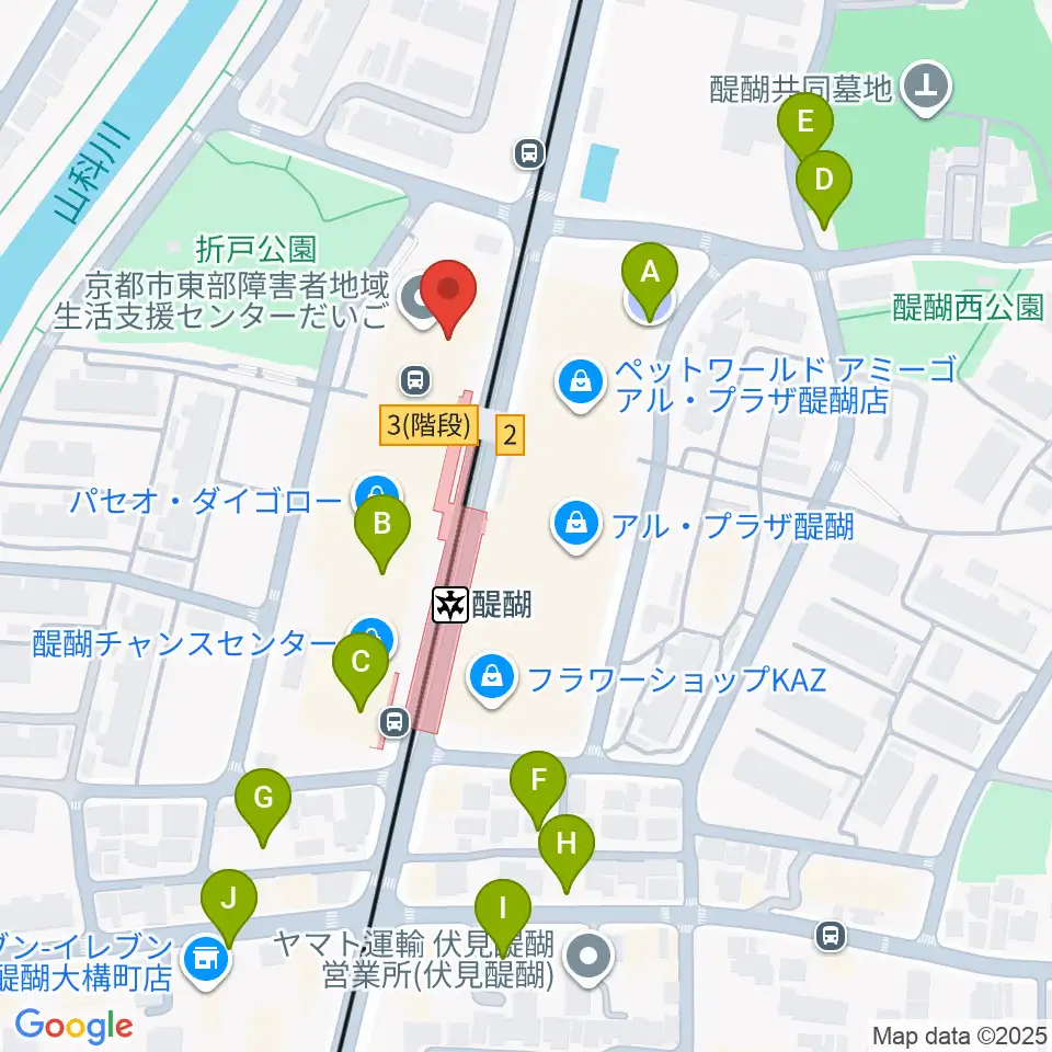 JEUGIA ダイゴセンター周辺の駐車場・コインパーキング一覧地図