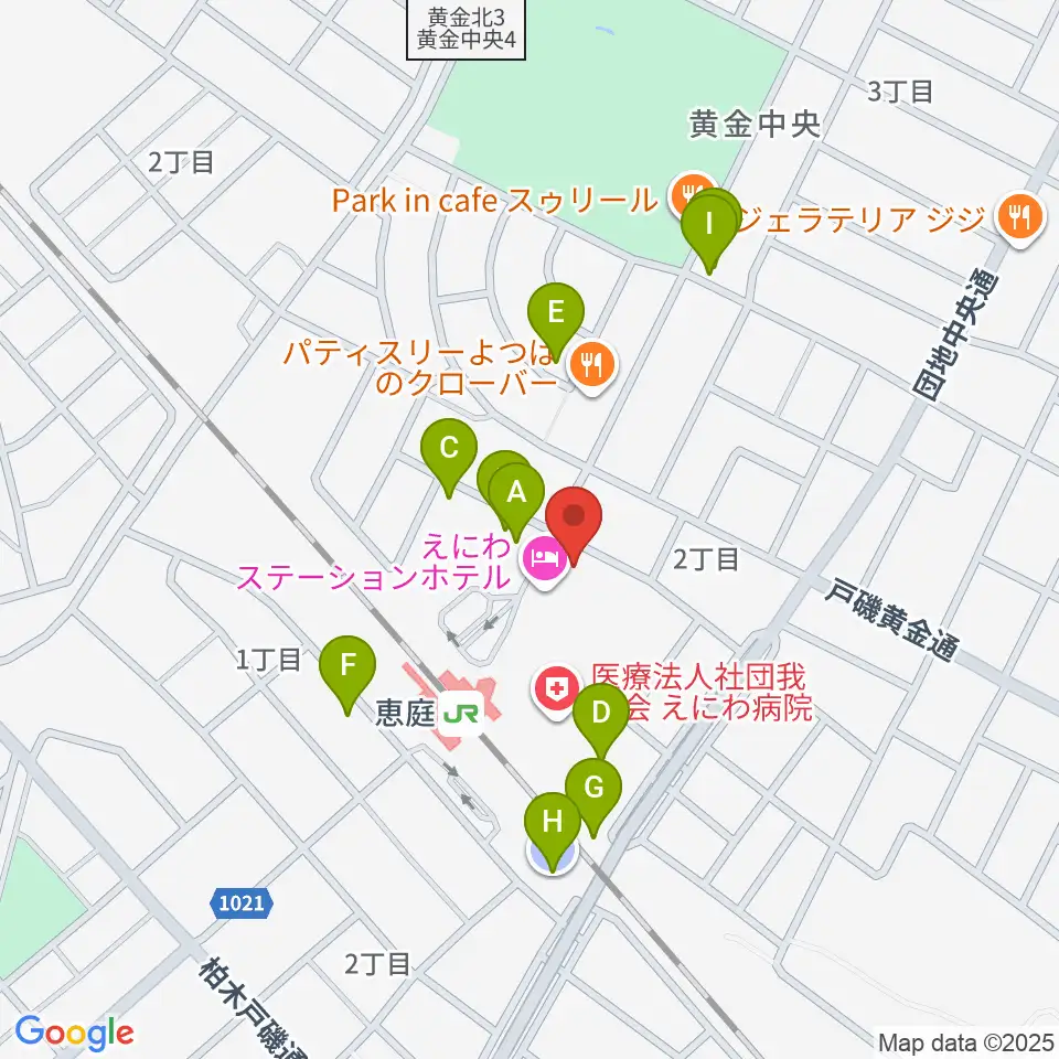エルム楽器 恵庭駅前センター周辺の駐車場・コインパーキング一覧地図