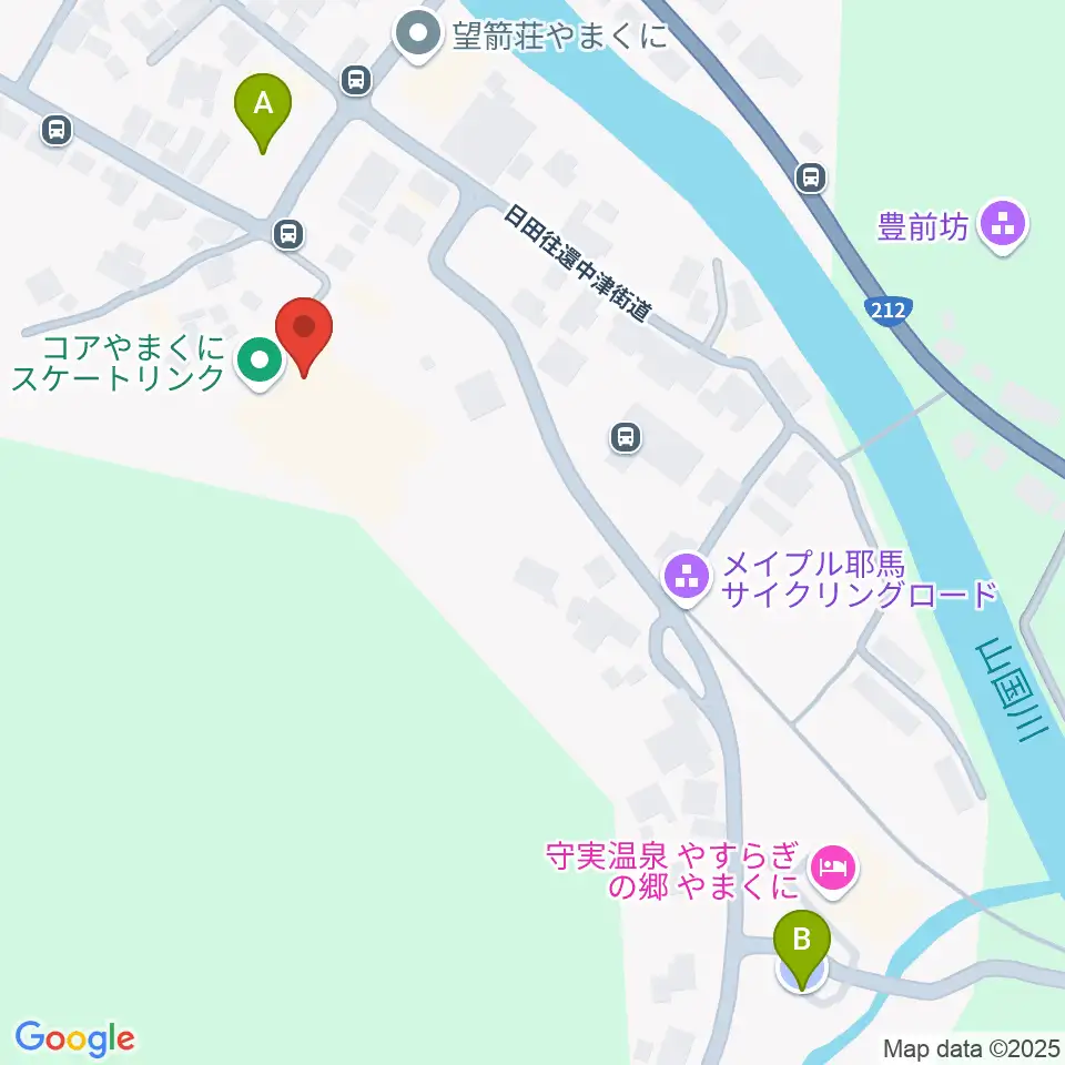 コアやまくに周辺の駐車場・コインパーキング一覧地図