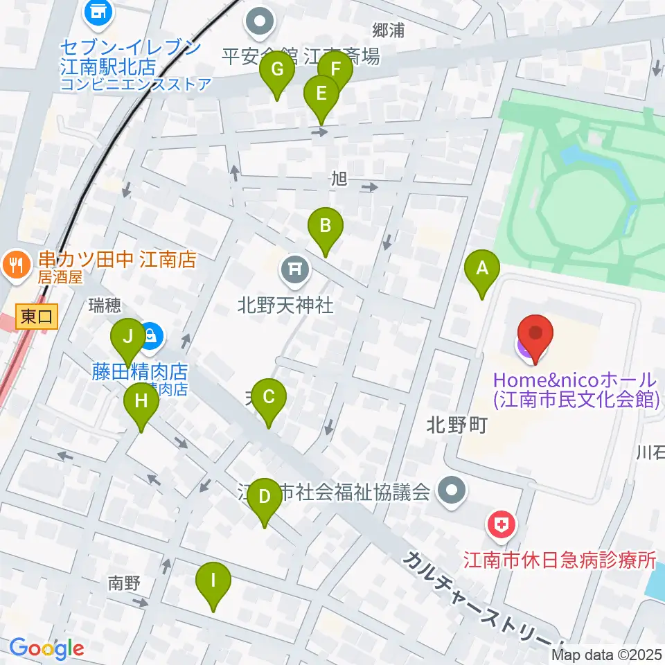 Home&nicoホール周辺の駐車場・コインパーキング一覧地図