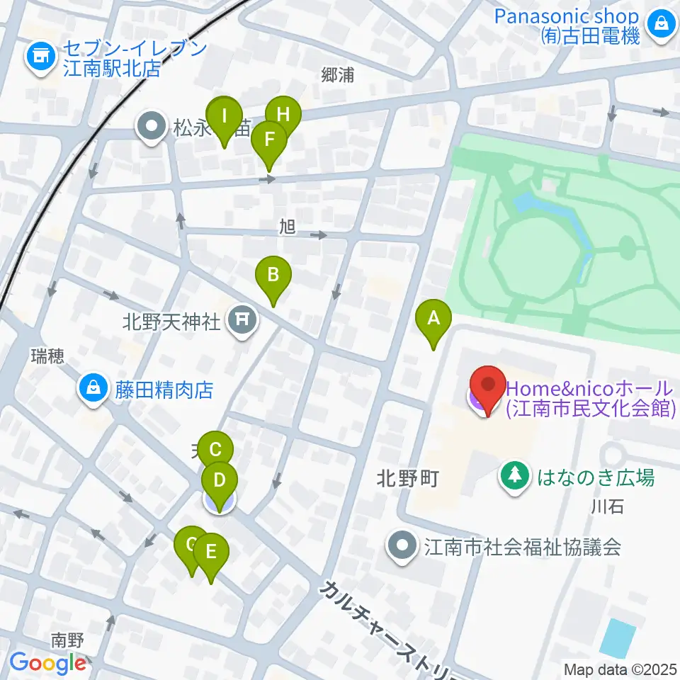 Home&nicoホール周辺の駐車場・コインパーキング一覧地図