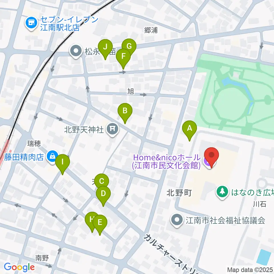 Home&nicoホール周辺の駐車場・コインパーキング一覧地図