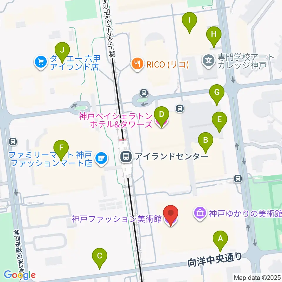 神戸ファッション美術館周辺の駐車場・コインパーキング一覧地図