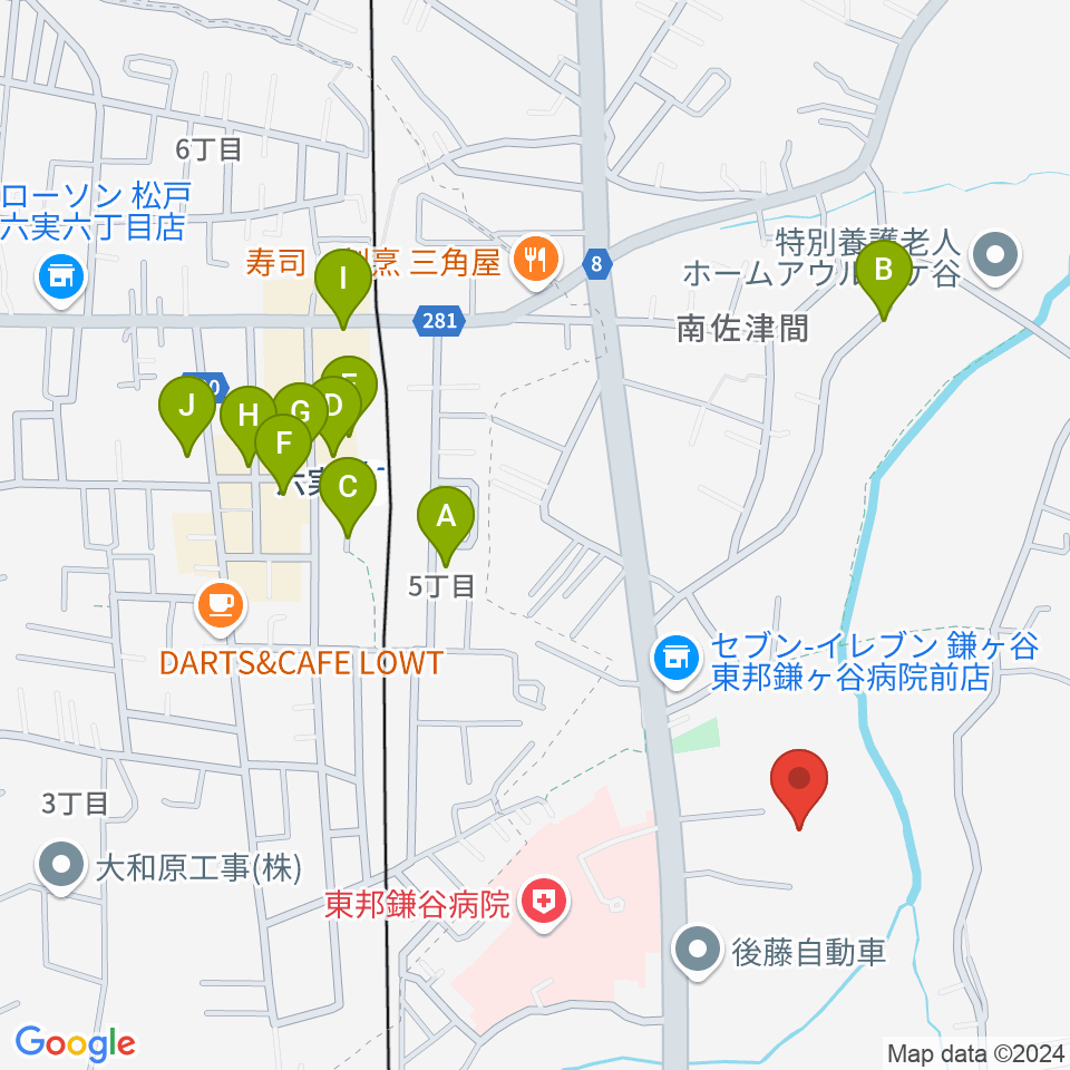 三好ギター教室周辺の駐車場・コインパーキング一覧地図