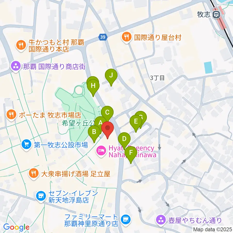 桜坂劇場周辺の駐車場・コインパーキング一覧地図